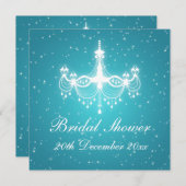 Elegant Vrijgezellenfeest mousserende luzerblauw Kaart (Voorkant / Achterkant)