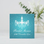 Elegant Vrijgezellenfeest mousserende luzerblauw Kaart (Staand voorkant)