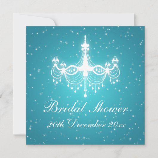 Elegant Vrijgezellenfeest mousserende luzerblauw Kaart (Voorkant)