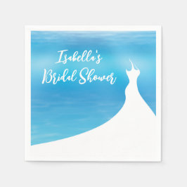 Elegant Vrijgezellenfeest Napkin blauwe waterverf Servet