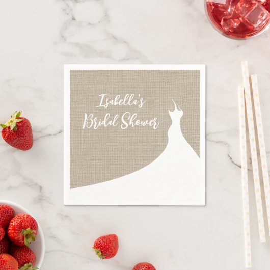 Elegant Vrijgezellenfeest Napkin burlap Servet (Insitu)