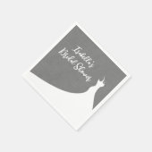 Elegant Vrijgezellenfeest Napkin grijs linneen Servet (Hoek)