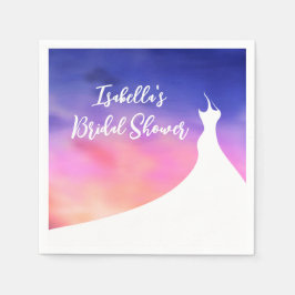 Elegant Vrijgezellenfeest Napkin paarse waterverf Servet