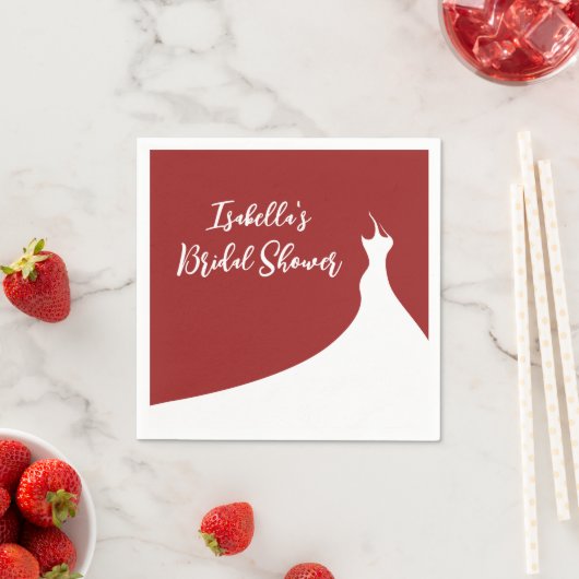 Elegant Vrijgezellenfeest Napkin red Servet (Insitu)