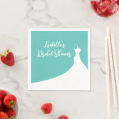 Elegant Vrijgezellenfeest Napkin turquoise Servet (Insitu)