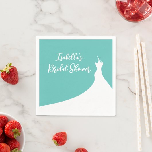 Elegant Vrijgezellenfeest Napkin turquoise Servet (Insitu)