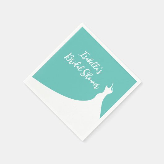 Elegant Vrijgezellenfeest Napkin turquoise Servet (Hoek)