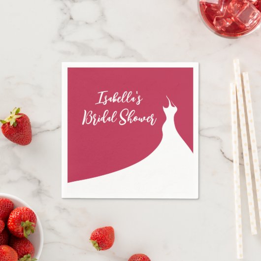 Elegant Vrijgezellenfeest Napkin viva magenta Servet (Insitu)