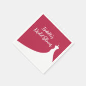 Elegant Vrijgezellenfeest Napkin viva magenta Servet (Hoek)