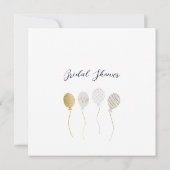 Elegant Vrijgezellenfeest Navy White Kaart (Achterkant)