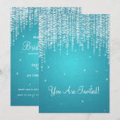 Elegant Vrijgezellenfeest Night Dazzle Blue Kaart (Voorkant / Achterkant)