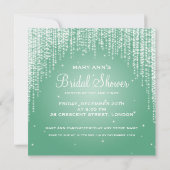 Elegant Vrijgezellenfeest Night Dazzle Mint Green Kaart (Achterkant)