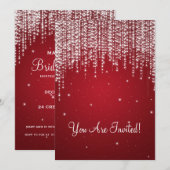 Elegant Vrijgezellenfeest Night Dazzle Red Kaart (Voorkant / Achterkant)