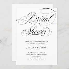 Elegant Vrijgezellenfeest nodigt klassieke kalligr Kaart