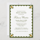 Elegant Vrijgezellenfeest Olijfgroen Zonnebloem Ee Kaart (Voorkant)