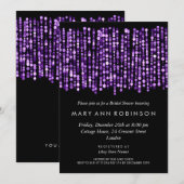 Elegant Vrijgezellenfeest Paarse lichten Kaart (Voorkant / Achterkant)