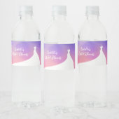 Elegant Vrijgezellenfeest paarse waterverf Waterfles Etiket (Flessen)