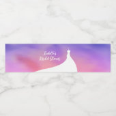 Elegant Vrijgezellenfeest paarse waterverf Waterfles Etiket (Enkel label)