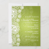 Elegant Vrijgezellenfeest Paisley Lace Lime Green Kaart (Achterkant)