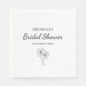 Elegant Vrijgezellenfeest Palmbomen Modern Tropica Servet (Voorkant)