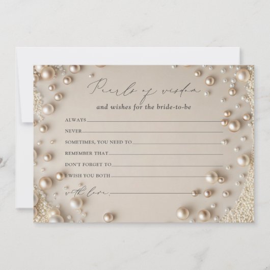 Elegant Vrijgezellenfeest Parels van Wijsheid Kaar Kaart (Voorkant)