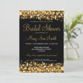 Elegant Vrijgezellenfeest Party Sparkles Gold Kaart (Staand voorkant)