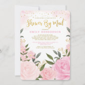 Elegant Vrijgezellenfeest per post Blush Pink Flor Kaart (Voorkant)