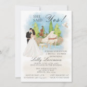 Elegant Vrijgezellenfeest Pianoviool Ze zei Ja! Kaart (Voorkant)