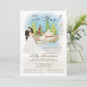 Elegant Vrijgezellenfeest Pianoviool Ze zei Ja! Kaart (Staand voorkant)