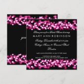 Elegant Vrijgezellenfeest Pink Hollywood Glam Kaart (Voorkant / Achterkant)