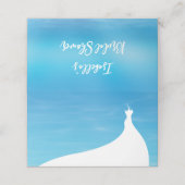 Elegant Vrijgezellenfeest Plaats kaart blauwe wate Plaatskaartje (Buitenkant ongevouwen)