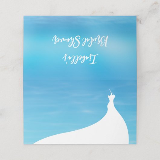 Elegant Vrijgezellenfeest Plaats kaart blauwe wate Plaatskaartje (Buitenkant ongevouwen)