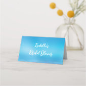 Elegant Vrijgezellenfeest Plaats kaart blauwe wate Plaatskaartje (Achterkant)