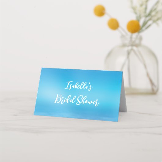 Elegant Vrijgezellenfeest Plaats kaart blauwe wate Plaatskaartje (Achterkant)