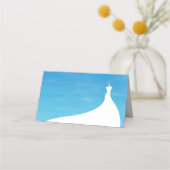 Elegant Vrijgezellenfeest Plaats kaart blauwe wate Plaatskaartje (Voorkant)