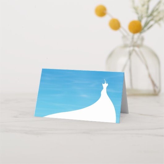 Elegant Vrijgezellenfeest Plaats kaart blauwe wate Plaatskaartje (Voorkant)