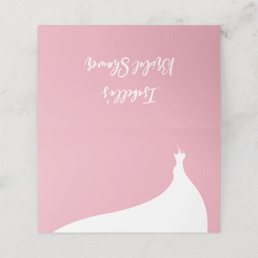 Elegant Vrijgezellenfeest Plaats kaart roze Plaatskaartje (Buitenkant ongevouwen)