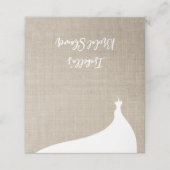 Elegant Vrijgezellenfeest Place Card Burlap Plaatskaartje (Buitenkant ongevouwen)