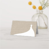 Elegant Vrijgezellenfeest Place Card Burlap Plaatskaartje (Voorkant)