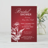 Elegant Vrijgezellenfeest Poppy Red Kaart (Staand voorkant)