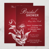 Elegant Vrijgezellenfeest Poppy Red Kaart (Voorkant / Achterkant)