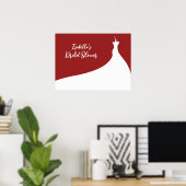 Elegant Vrijgezellenfeest Poster rood (Thuiskantoor)