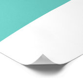 Elegant Vrijgezellenfeest Poster turquoise (Hoek)