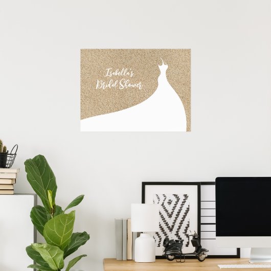 Elegant Vrijgezellenfeest Poster wit (Thuiskantoor)