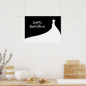 Elegant Vrijgezellenfeest Poster zwart (Keuken)