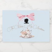 Elegant Vrijgezellenfeest Regency Bow Silhouet Bla Sparkling Wijnetiket (Enkel label)