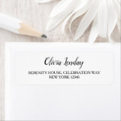 Elegant Vrijgezellenfeest Return Address Labels (Insitu)