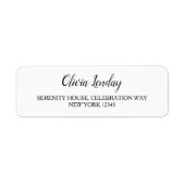 Elegant Vrijgezellenfeest Return Address Labels (Voorkant)