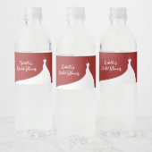 Elegant Vrijgezellenfeest rood water Etiket (Flessen)