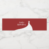 Elegant Vrijgezellenfeest rood water Etiket (Enkel label)